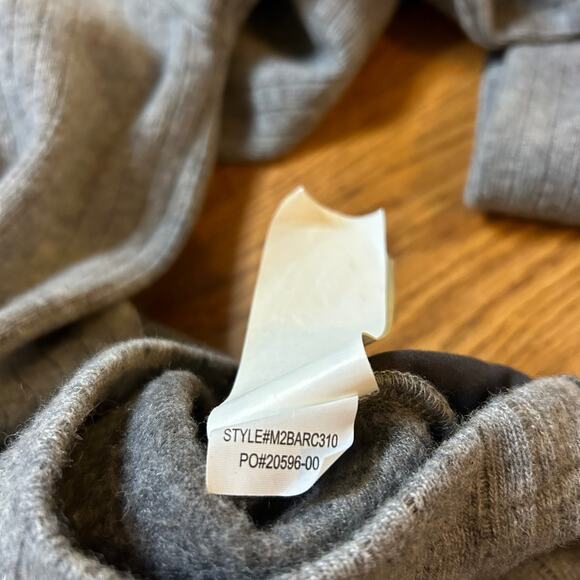 Prana Barclay Sweater Jacket Size Large Full Zip Gray Wool Blend Ribbed Cardigan - Picture 6 of 6